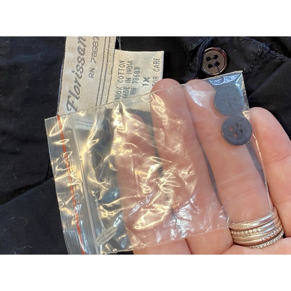 Vintage Florissant Women's Button Up Shirt Set Size Large Floral Cut Out Cruiser - Picture 8 of 15